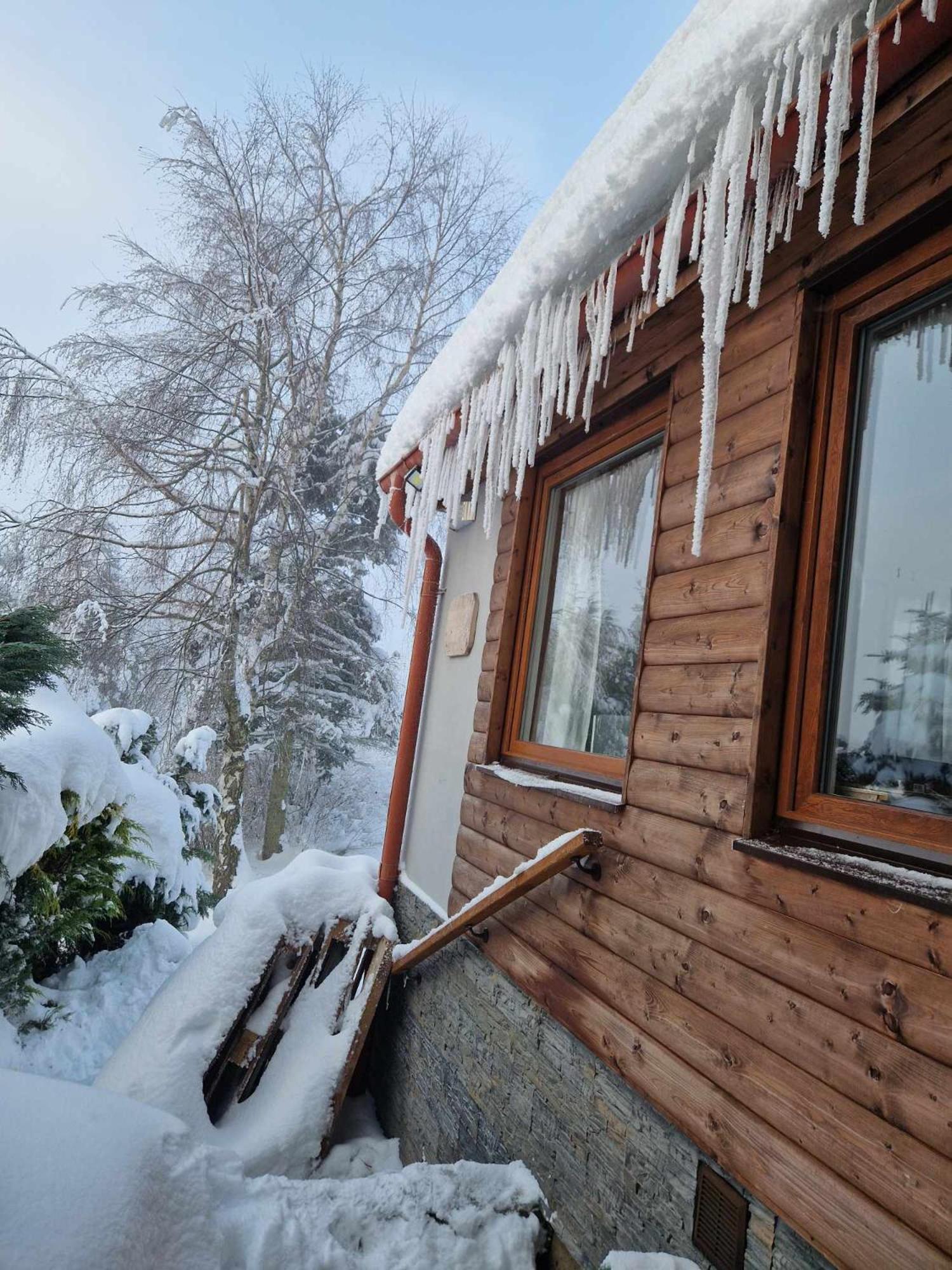 Chata Jeleni Drevenice S Vlastni Virivkou Horni Halze Extérieur photo